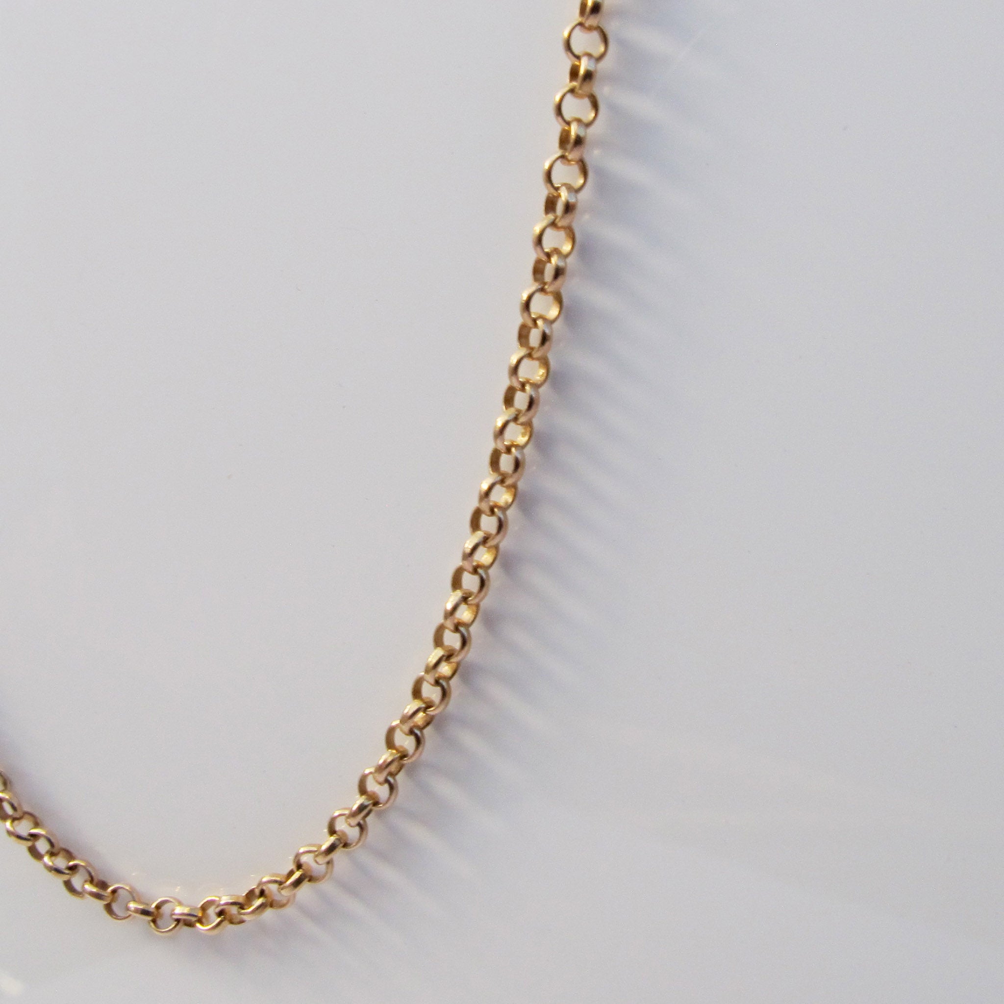 SILVER Hollow Belcher Chain Necklace 18